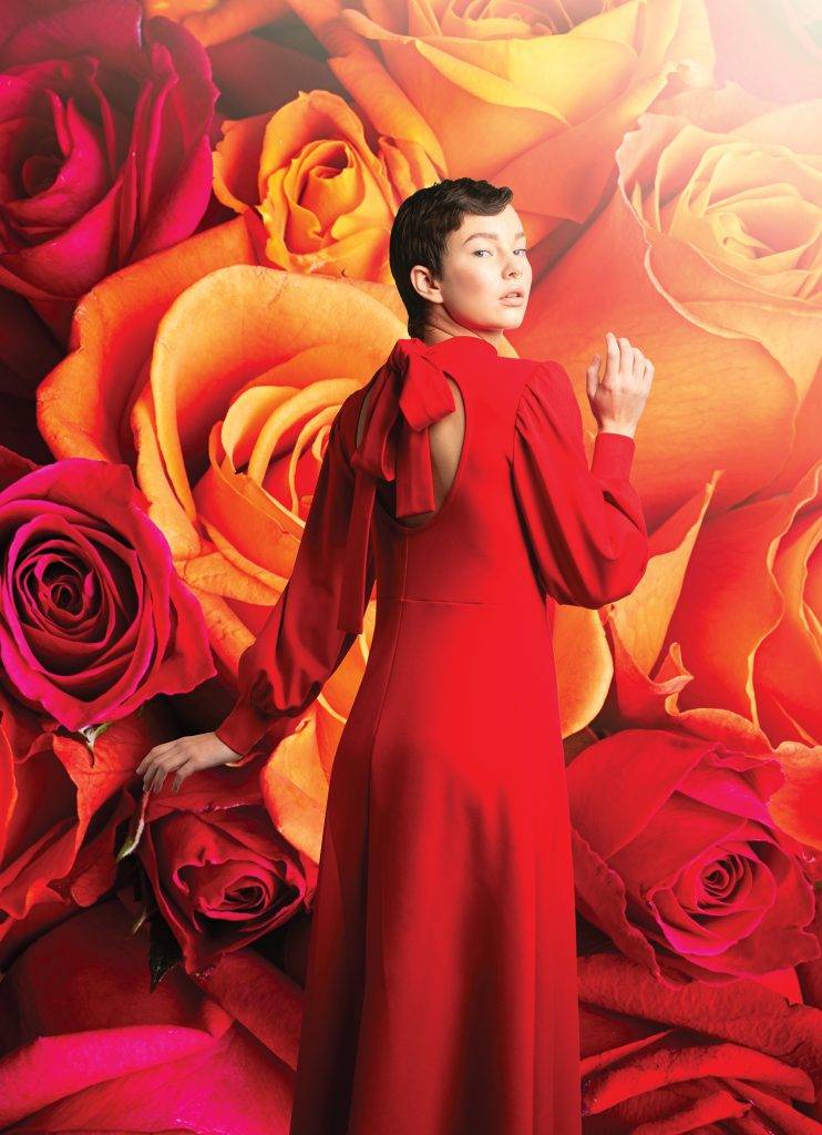 Eliza Faulkner Red Louise dress, available at Tulipe Noire.