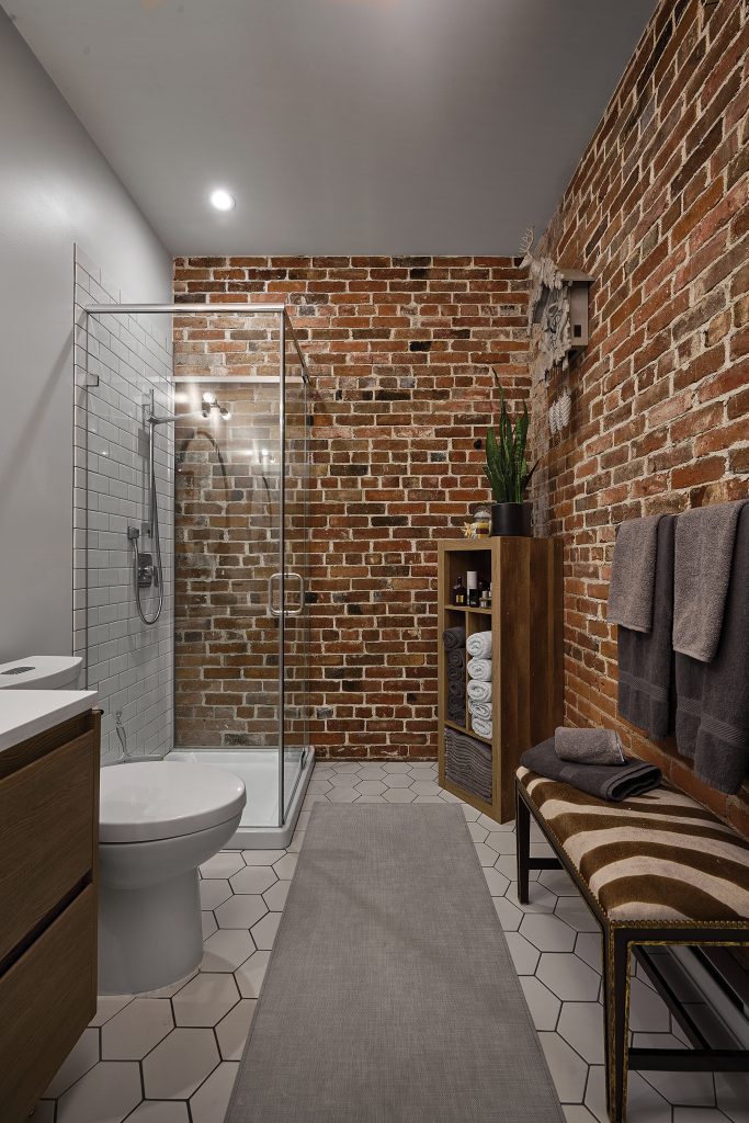Curtis Vertefeuille's bathroom in his downtown Victoria condo.