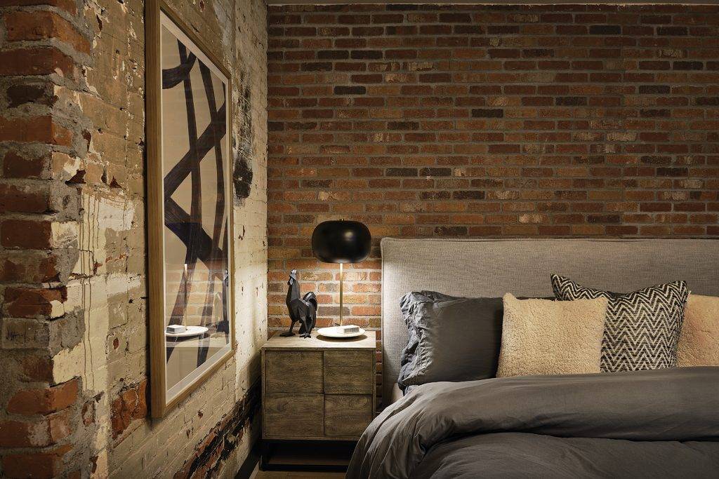 Curtis Vertefeuille's bedroom in his downtown Victoria condo.