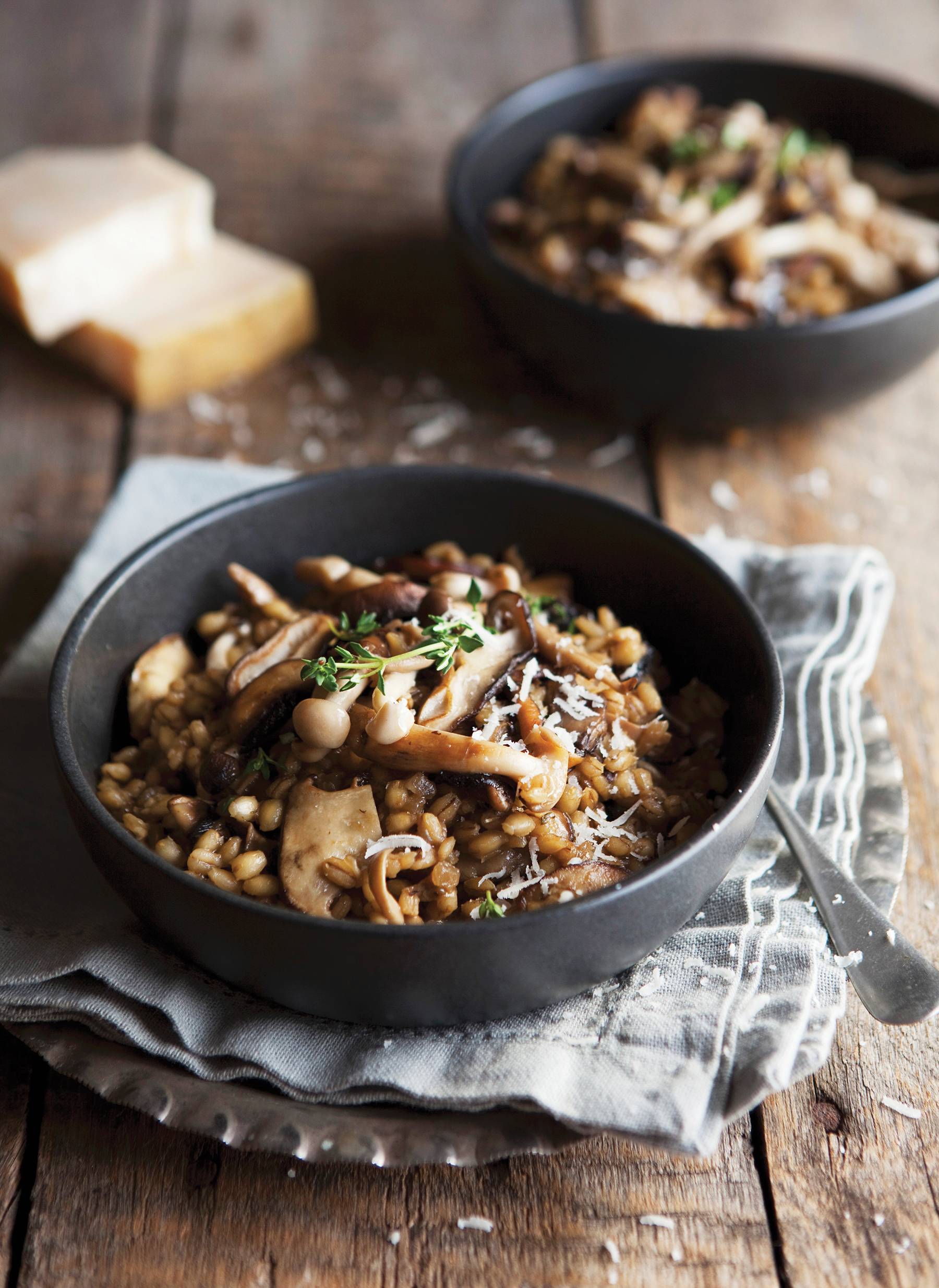Mushroom barley risotto