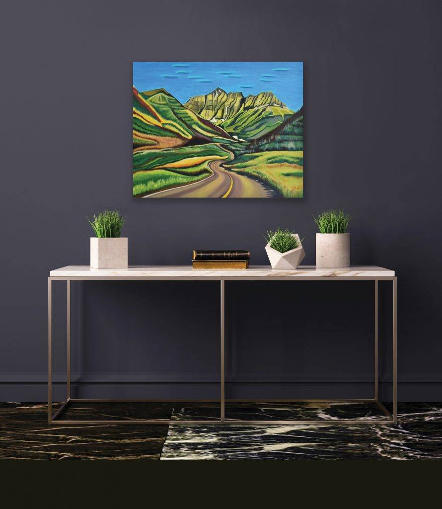 Brandy Saturley, painting, "A Long and Winding Road"