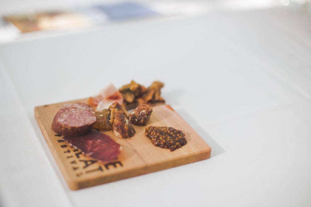 close up of a charcuterie board