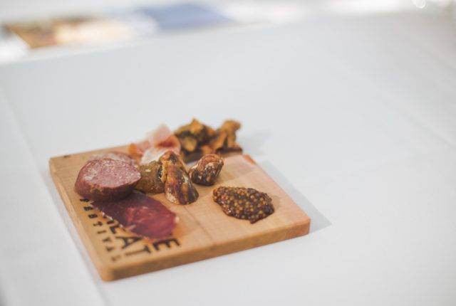 close up of a charcuterie board