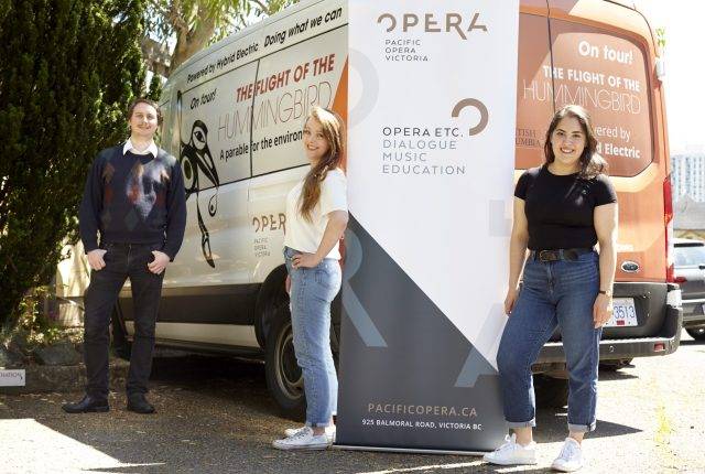 Pacific Opera’s Pop Up Artists 2020. Paul Winklemans, Anna Shill, and Ai Horton.