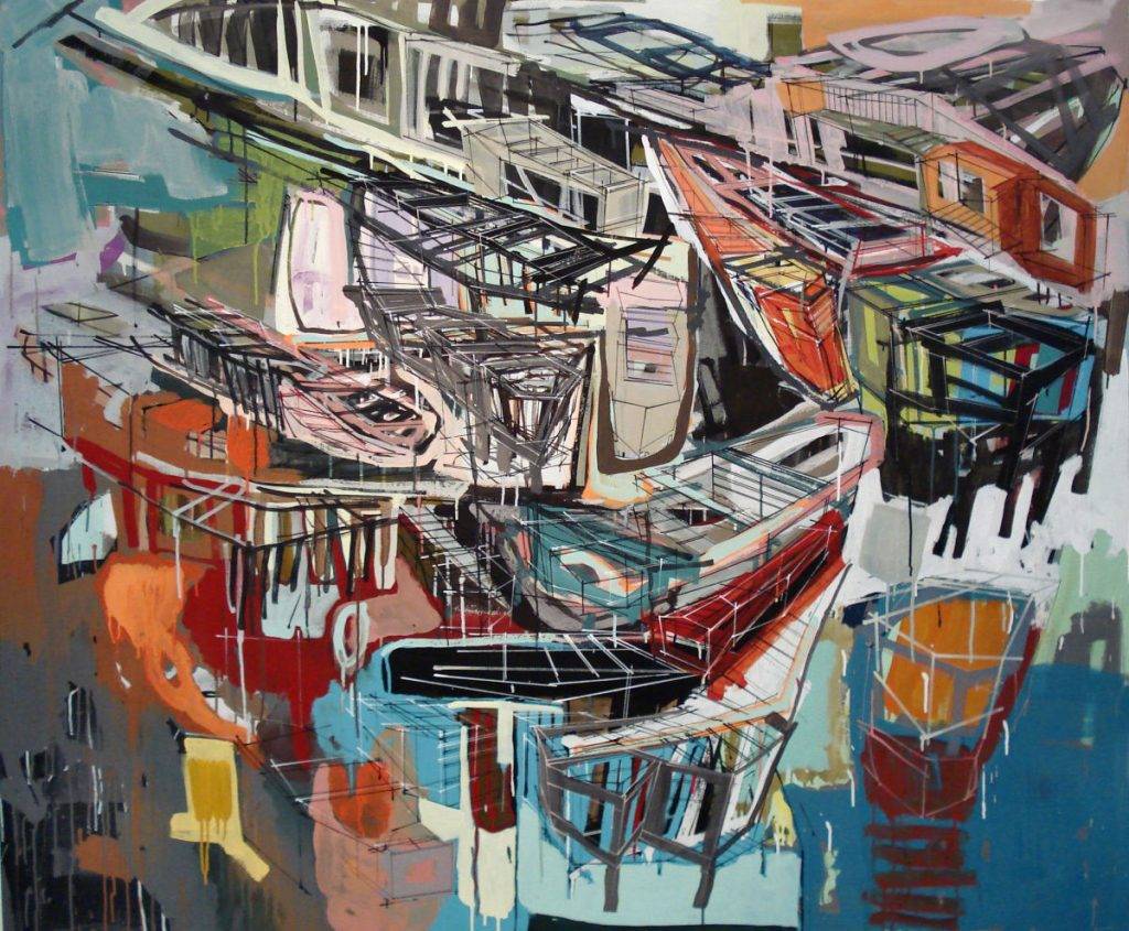 Sparrow, 2010, by Denyse Thomasos (1964 - 2012), acrylic on canvas.