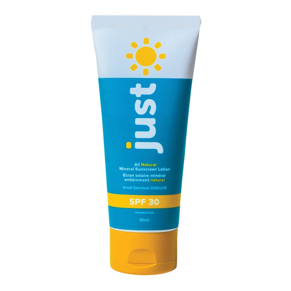 To the beach - YAM Jul/Aug 2022 Made-in-Canada Just Sun all-natural mineral sunscreen, 30 SPF (justsun.ca)