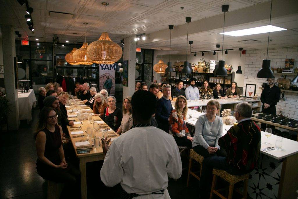 Chef Castro Boateng at a recent YAM Long Table Dinner at House of Boateng Fine Foods.