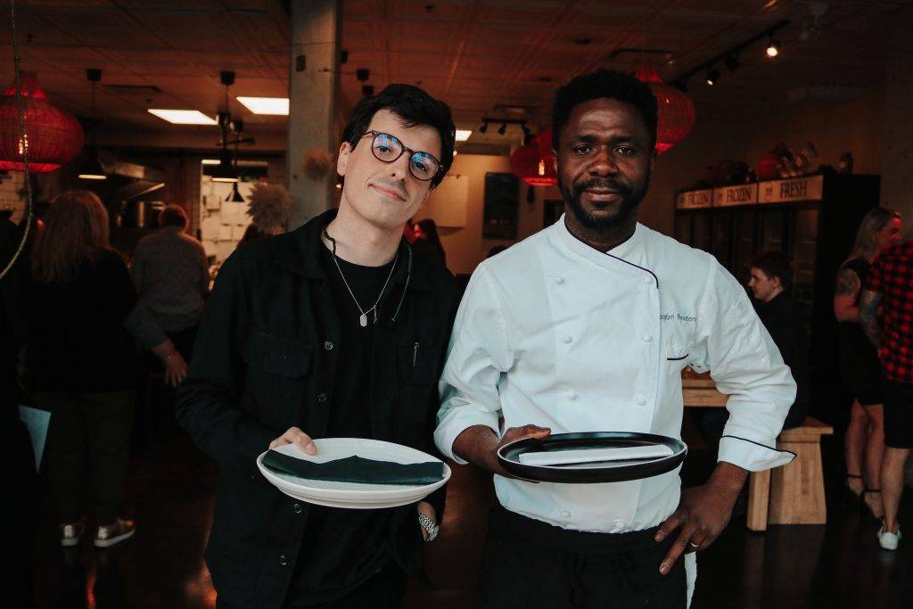 Magician Jason Verners and chef Castro Boateng. They will co-host the YAM Long Table Dinner on May 4, with the theme Senses. Photo: Kevin Light.