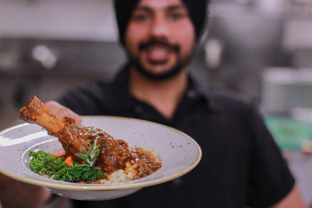 The red wine braised lamb shank at JR Slims. Photo supplied by Destination Greater Victoria.