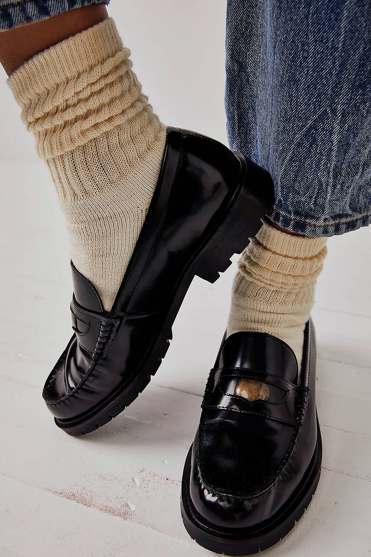Leather penny loafers womens on sale