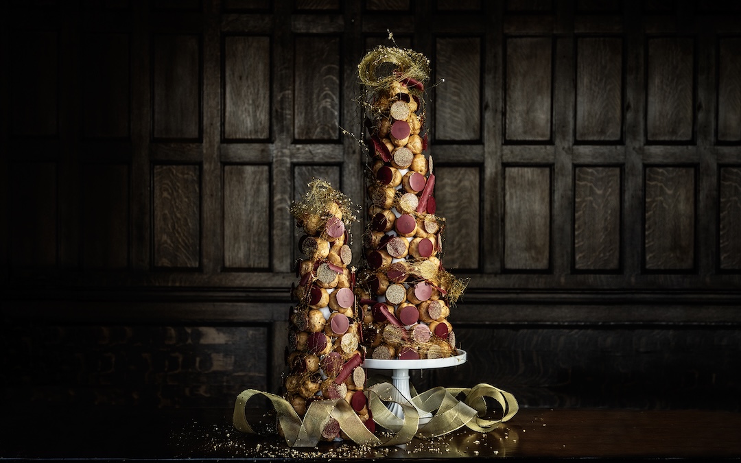 two holiday Croquembouche